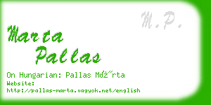 marta pallas business card